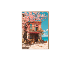 Tokyo Cherry Blossom Bookstore Wall Art Print poster original preview
