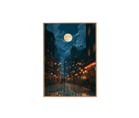 Moonlit Lantern Alley Art