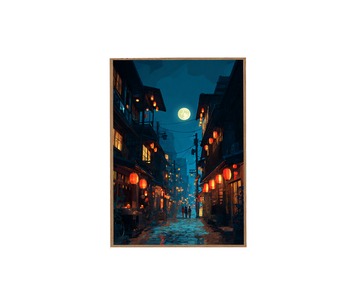 Nara Lantern Street Wall Art Print poster original preview