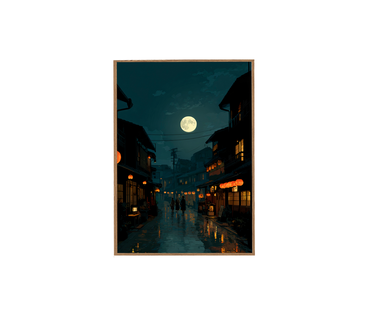 Asakusa Lantern Night Wall Art Print poster original preview