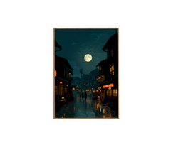 Asakusa Lantern Night Wall Art Print poster original preview