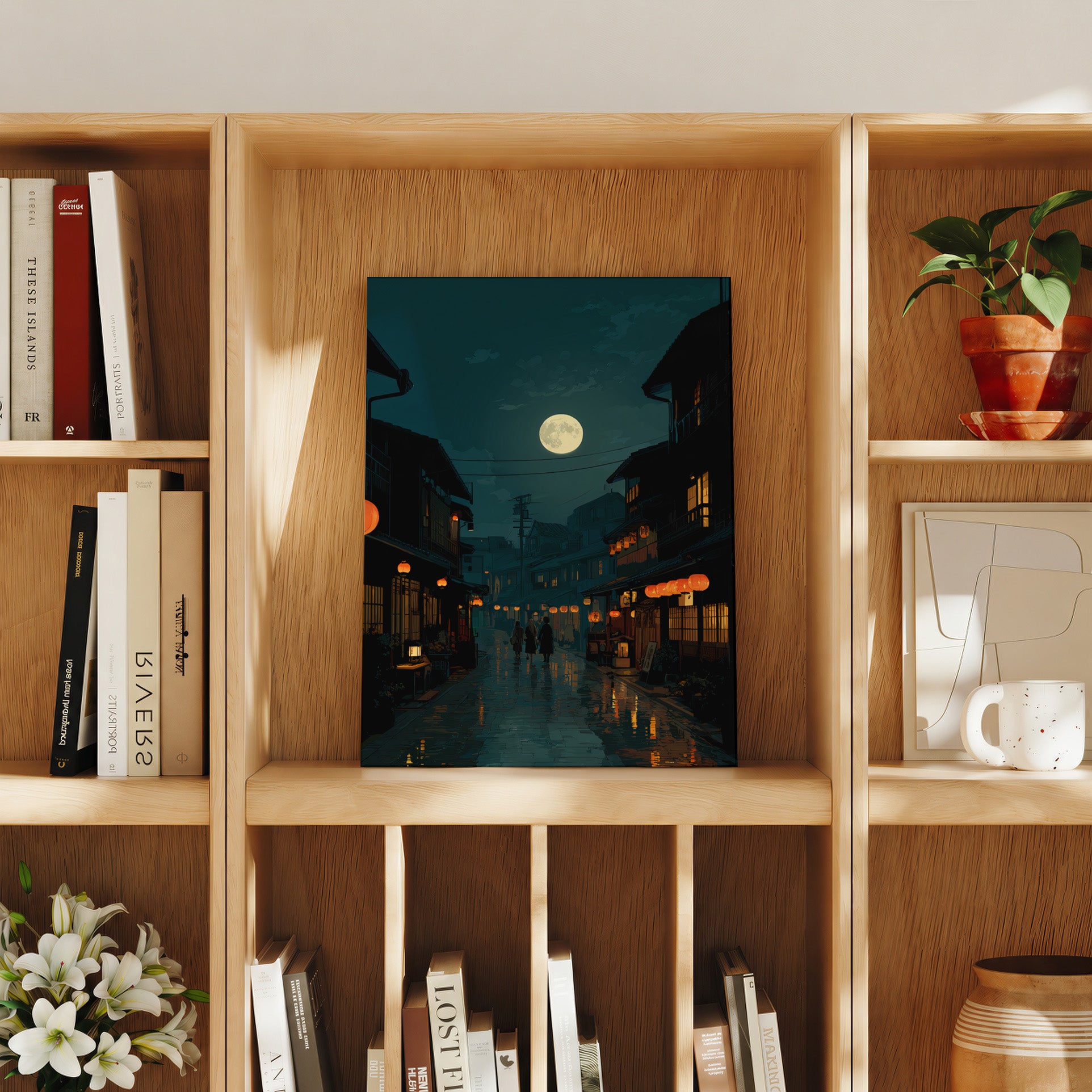 Asakusa Lantern Night travel art print product preview by Seji Art