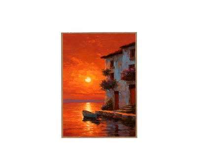 Sunset Boat Art