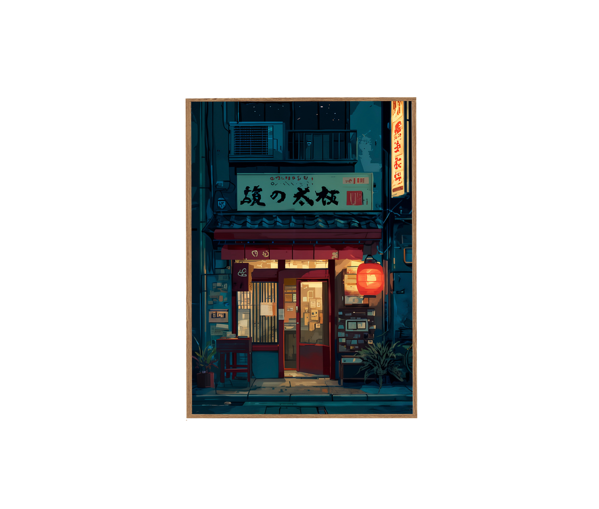 Shibuya Midnight Ramen Shop Wall Art Print
