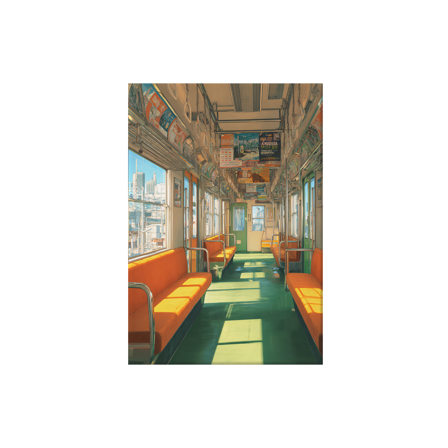 Hibiya Line Tokyo Subway Commuter poster print preview by Seji Art