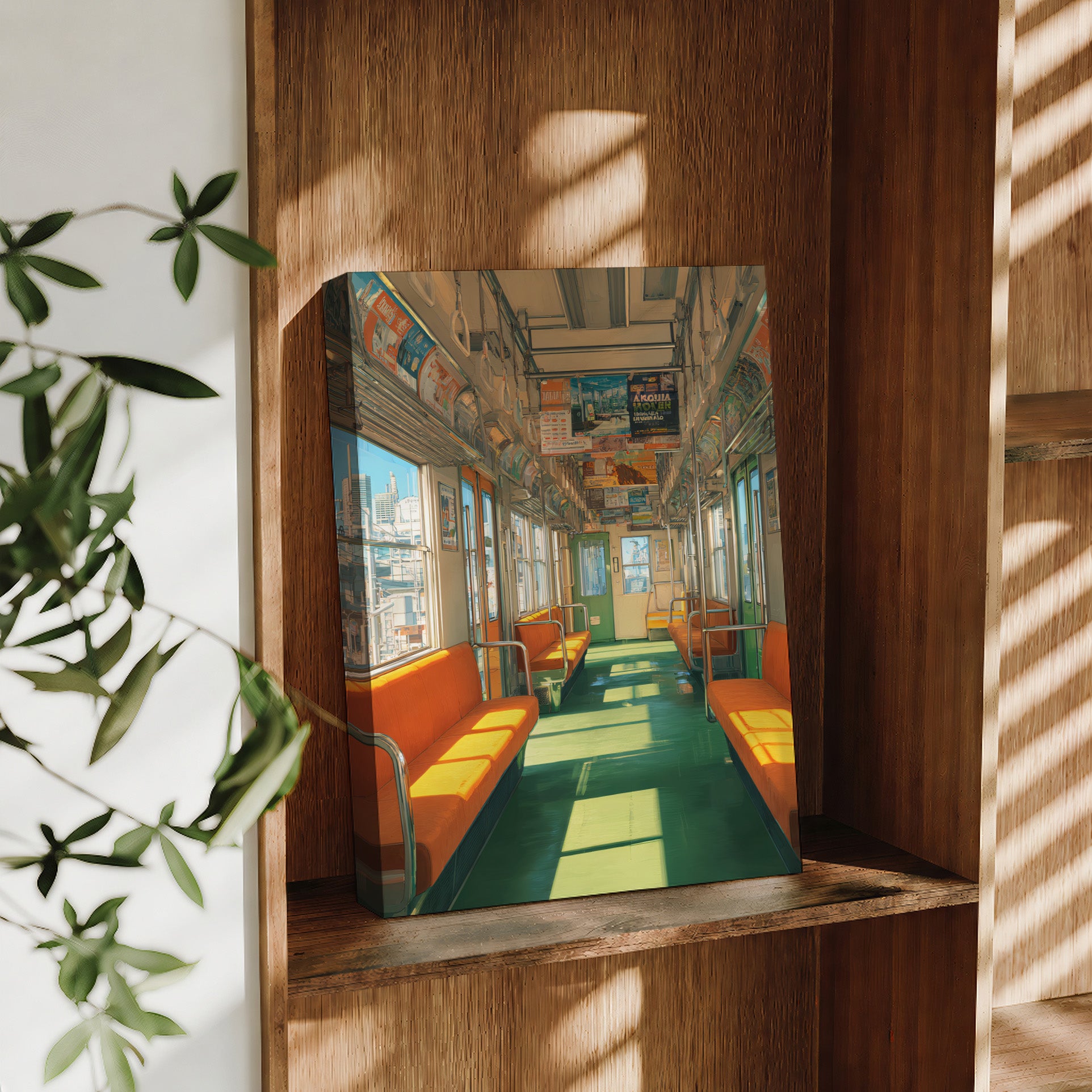 Hibiya Line Tokyo Subway Commuter large format wall art preview by Seji Art
