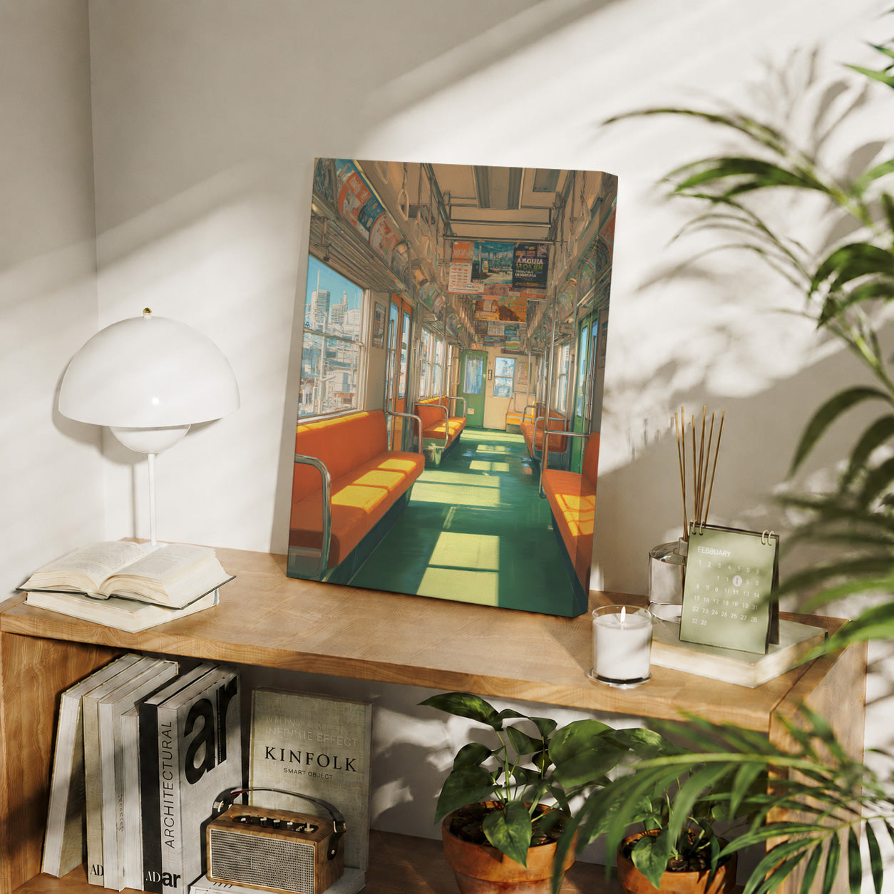 Hibiya Line Tokyo Subway Commuter gallery wall decor mockup by Seji Art