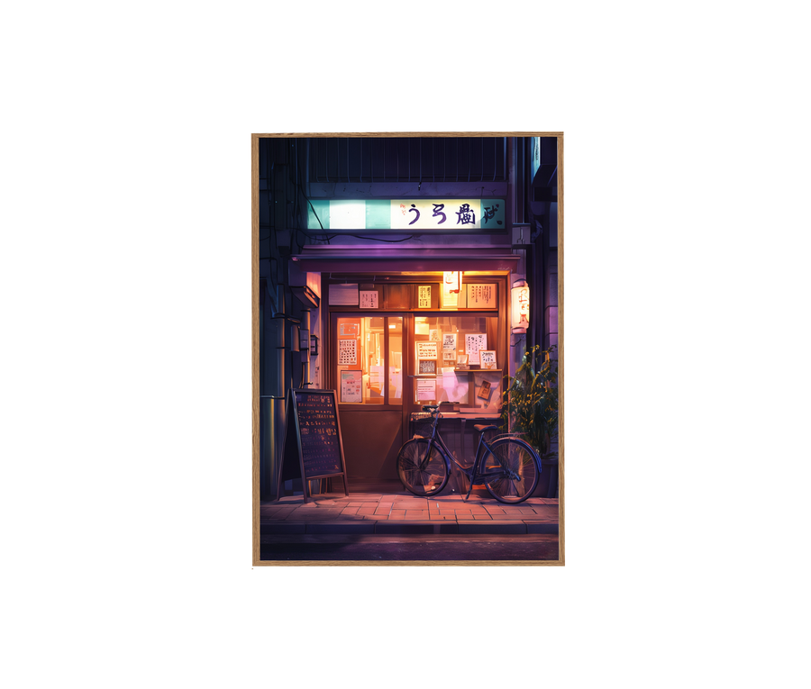 Hokkaido Cozy Ramen Shop wall art print by Seji Art