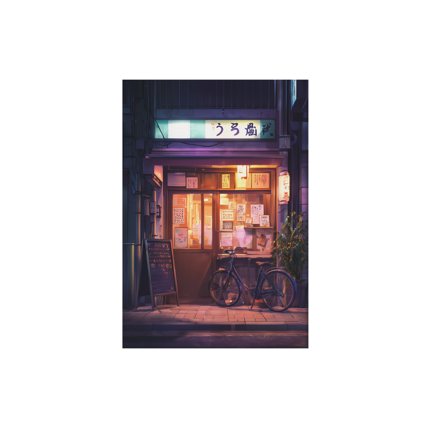 Hokkaido Cozy Ramen Shop poster print preview by Seji Art