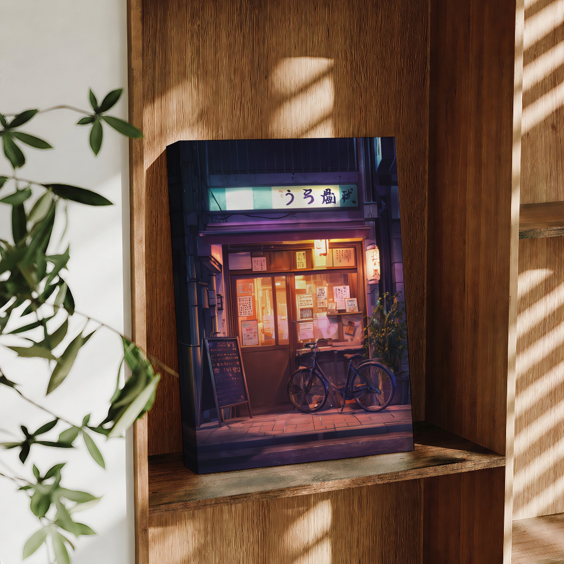 Hokkaido Cozy Ramen Shop large format wall art preview by Seji Art