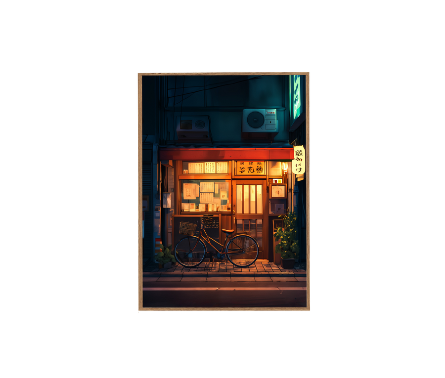 Dotonbori Local Ramen Shop wall art print by Seji Art