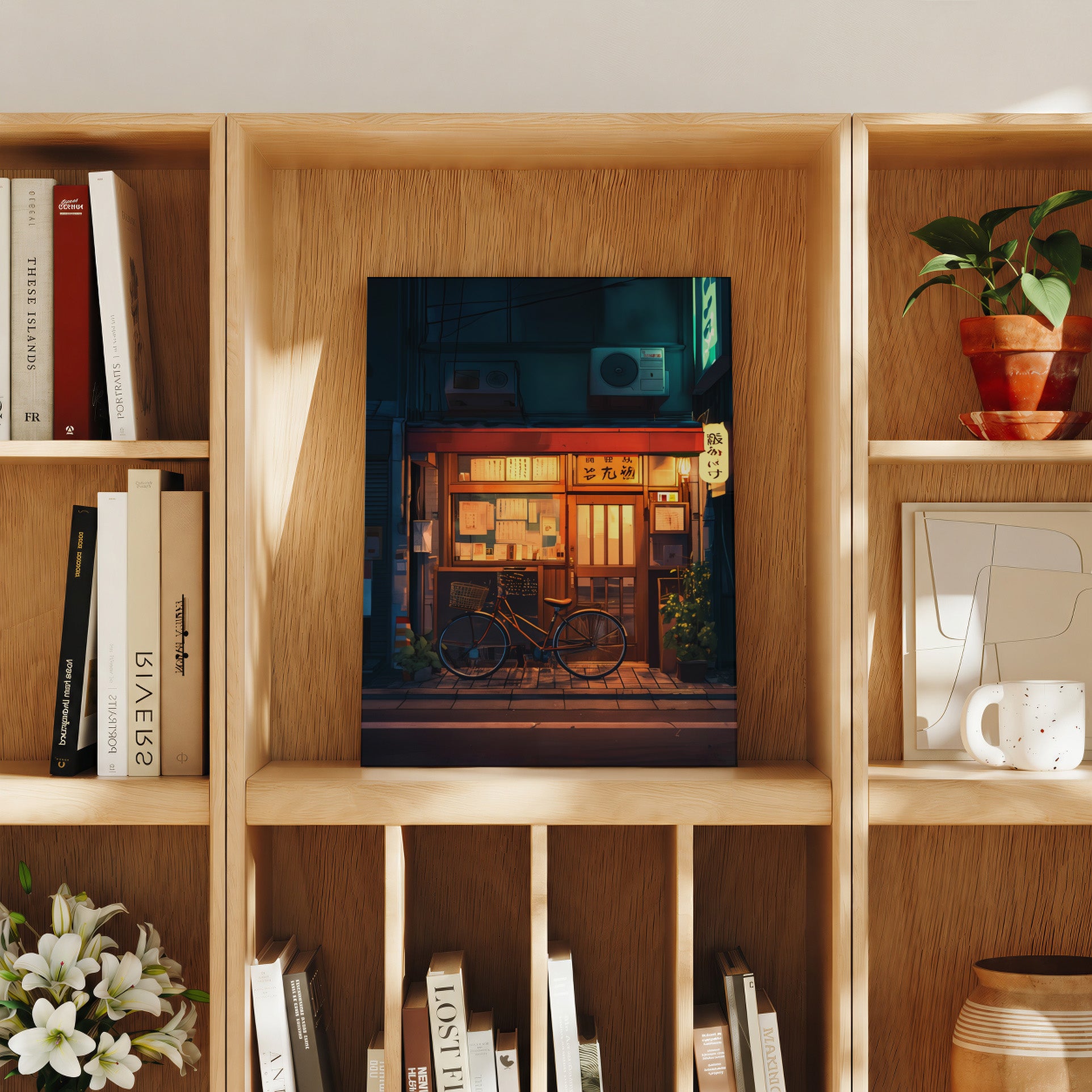 Dotonbori Local Ramen Shop travel art print product preview by Seji Art