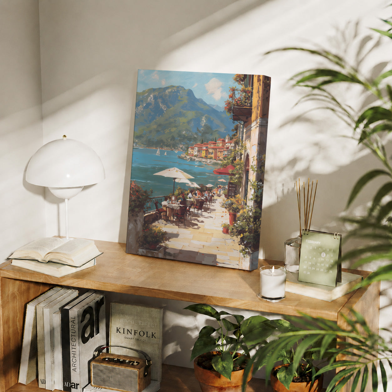 Hallstatt Lakeside Afternoon gallery wall decor mockup by Seji Art