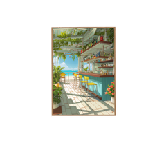 Cannes Oceanside Bar Wall Art Print poster original preview