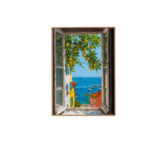 Menton Lemon Tree Window Wall Art Print poster original preview