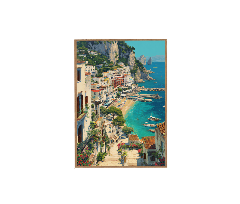 Antibes French Riviera Marina Wall Art Print