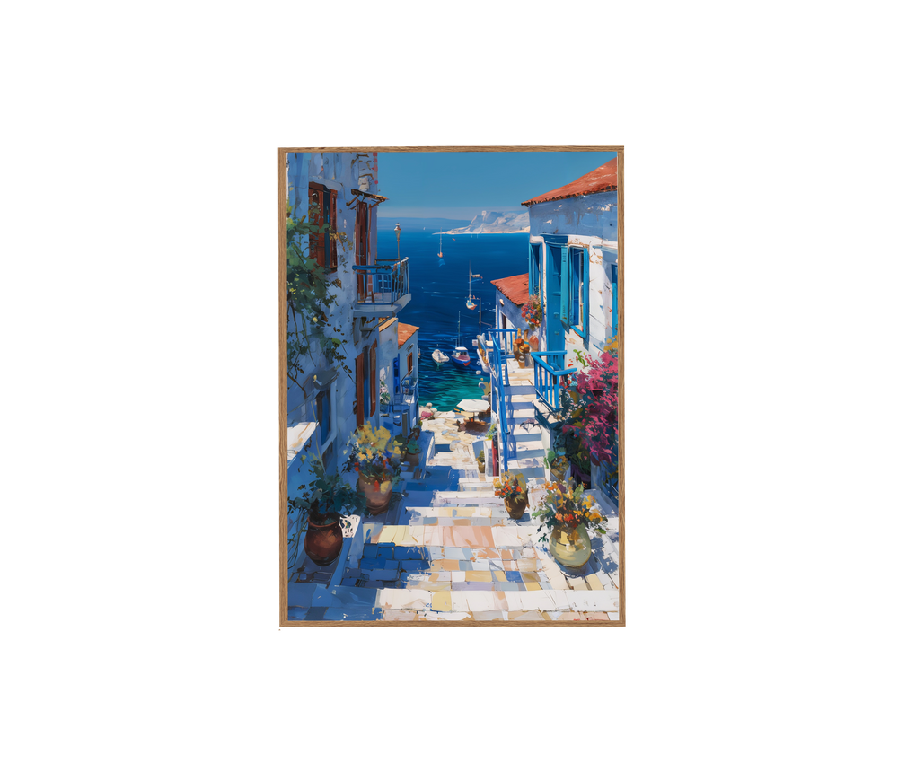 European Coastal Village Art