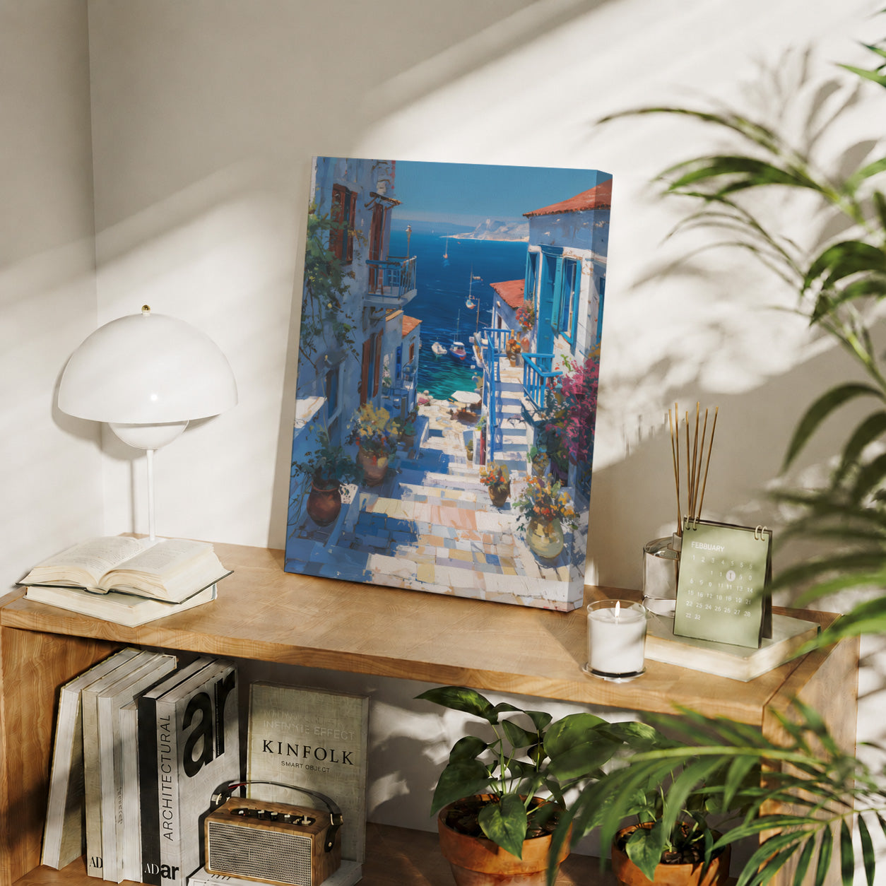 Cadaqués European Coastal Village gallery wall decor mockup by Seji Art