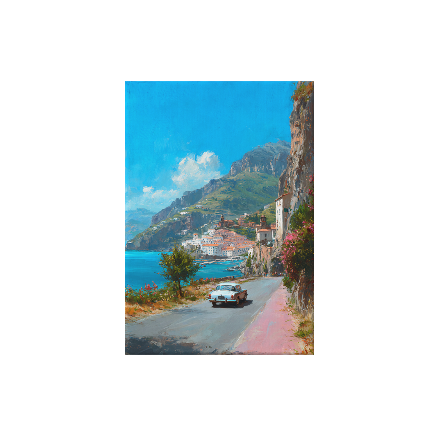 Maiori Amalfi Coast poster print preview by Seji Art