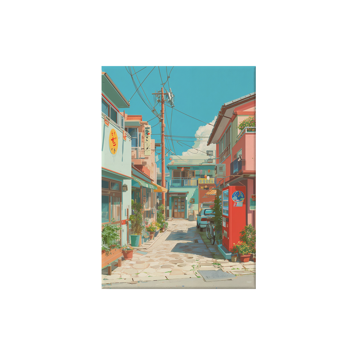 Kagurazaka Tokyo Vintage Alley poster print preview by Seji Art