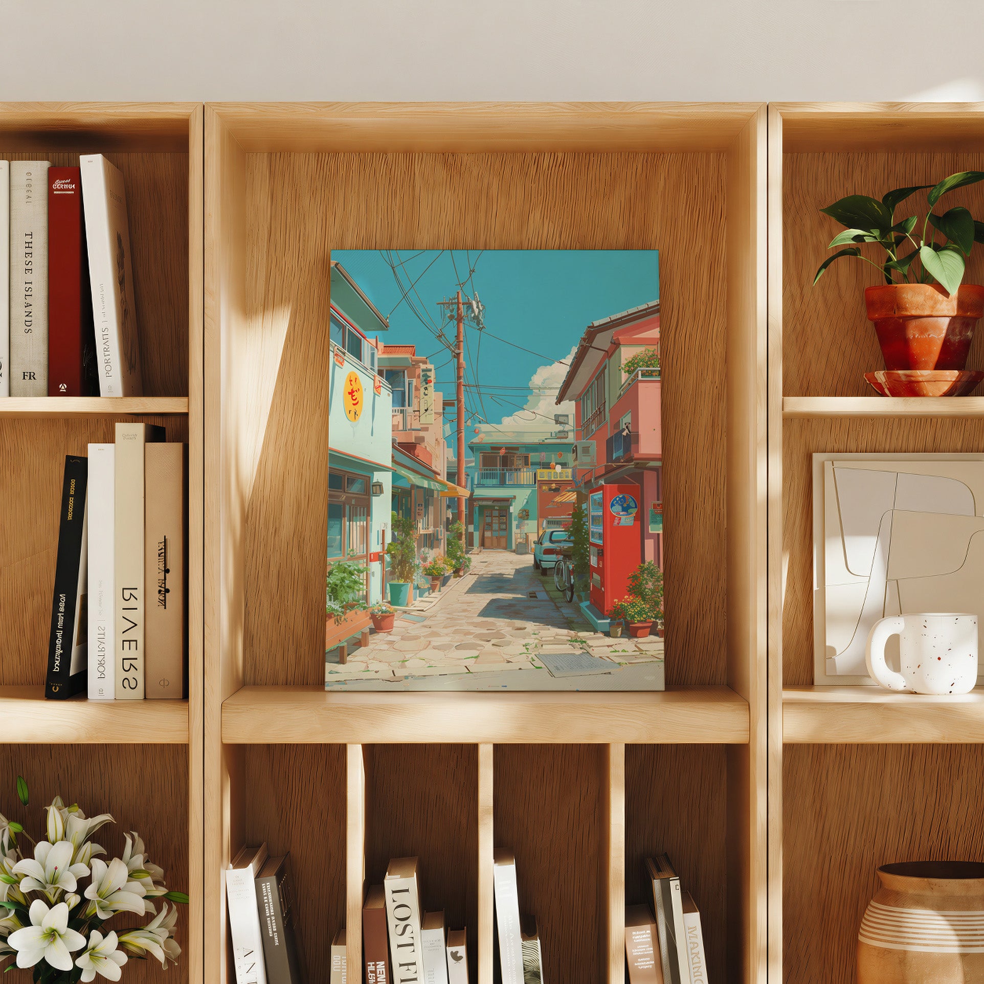 Kagurazaka Tokyo Vintage Alley travel art print product preview by Seji Art
