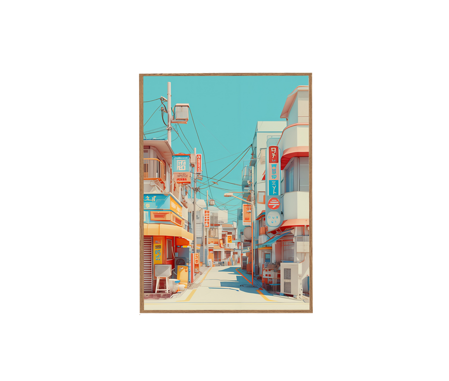 Koenji Tokyo Showa Retail Street wall art print by Seji Art