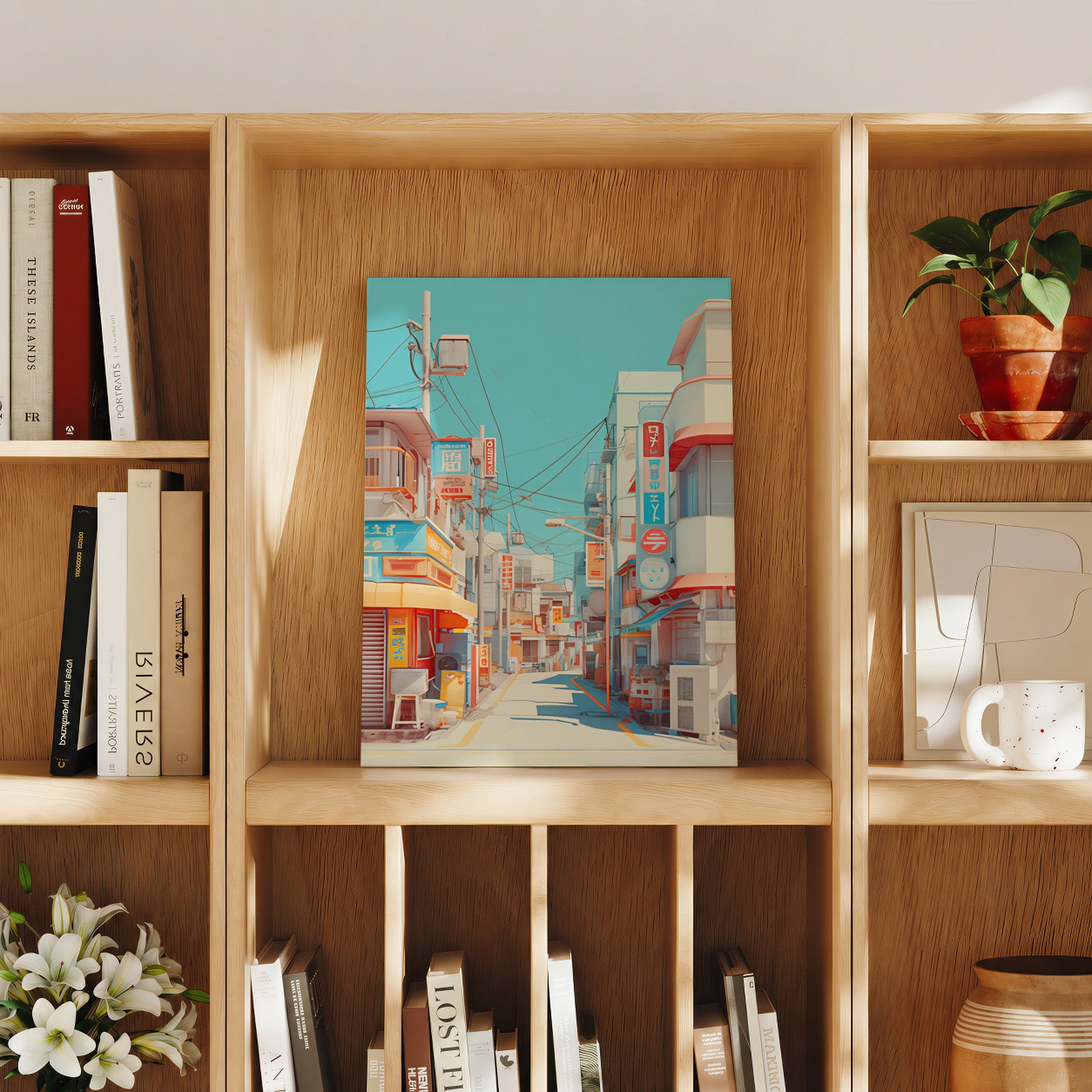 Koenji Tokyo Showa Retail Street travel art print product preview by Seji Art