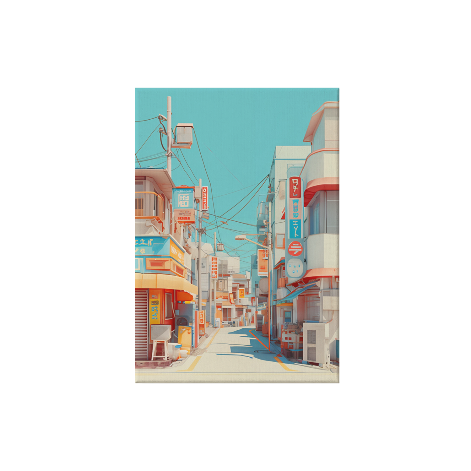 Koenji Tokyo Showa Retail Street poster print preview by Seji Art