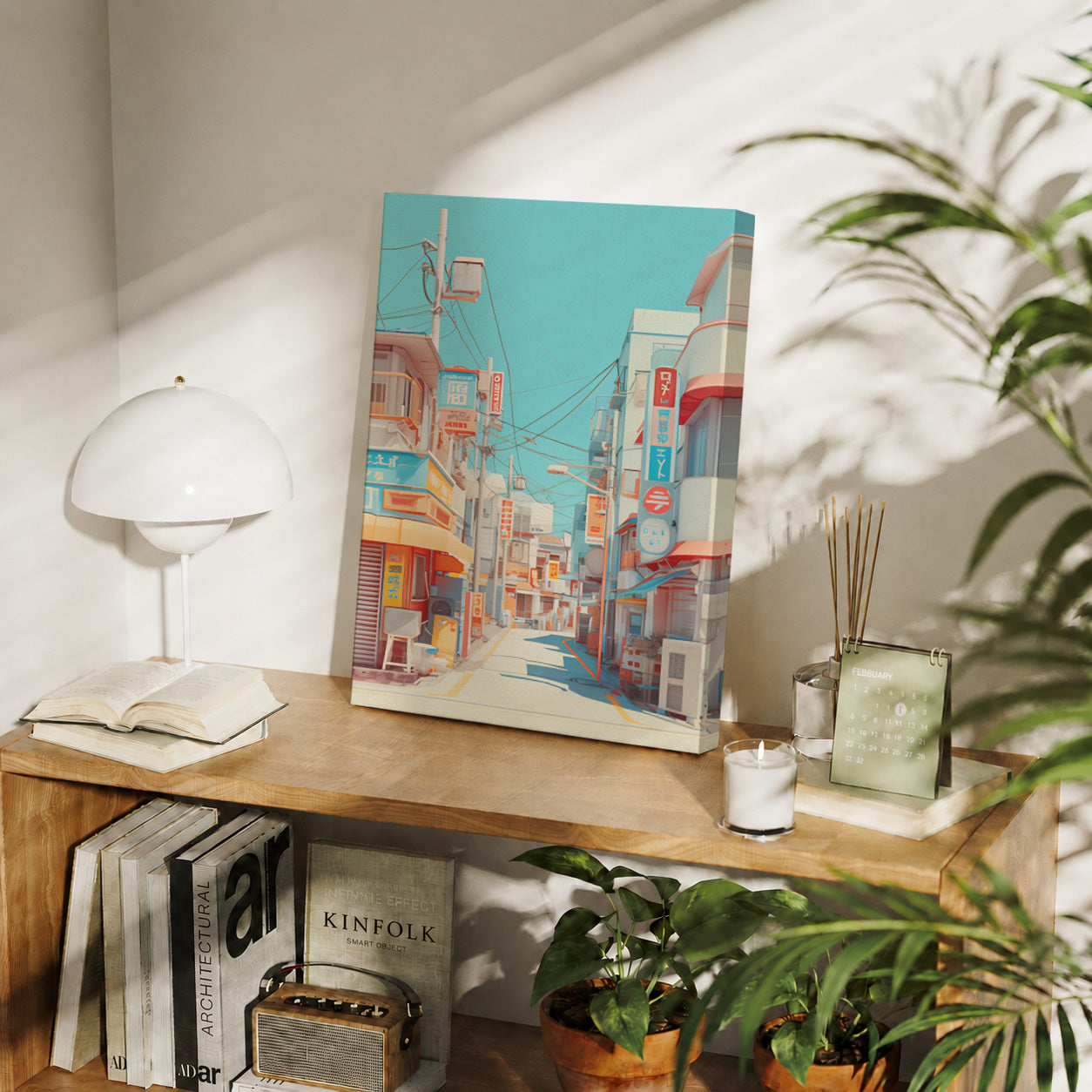 Koenji Tokyo Showa Retail Street gallery wall decor mockup by Seji Art