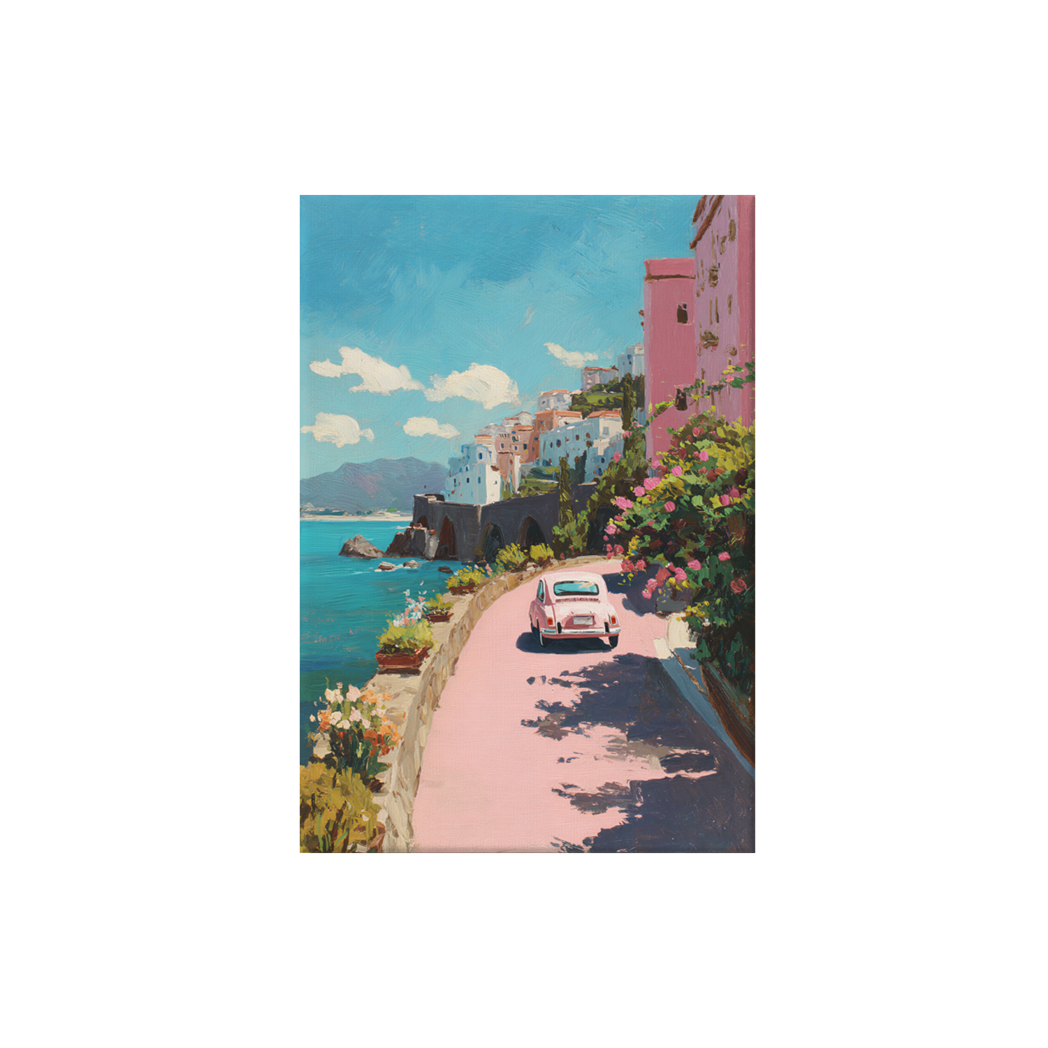 Capri Amalfi Coast gallery wall decor mockup by Seji Art
