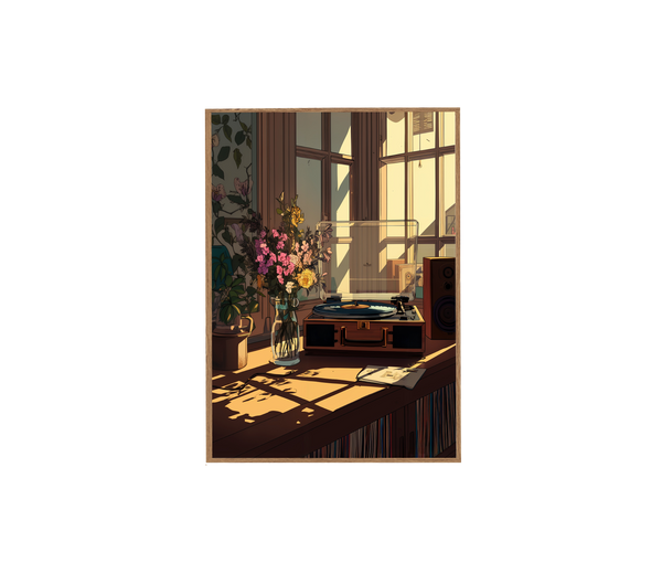 Daikanyama Tokyo Sunlit Window Vinyl wall art print by Seji Art