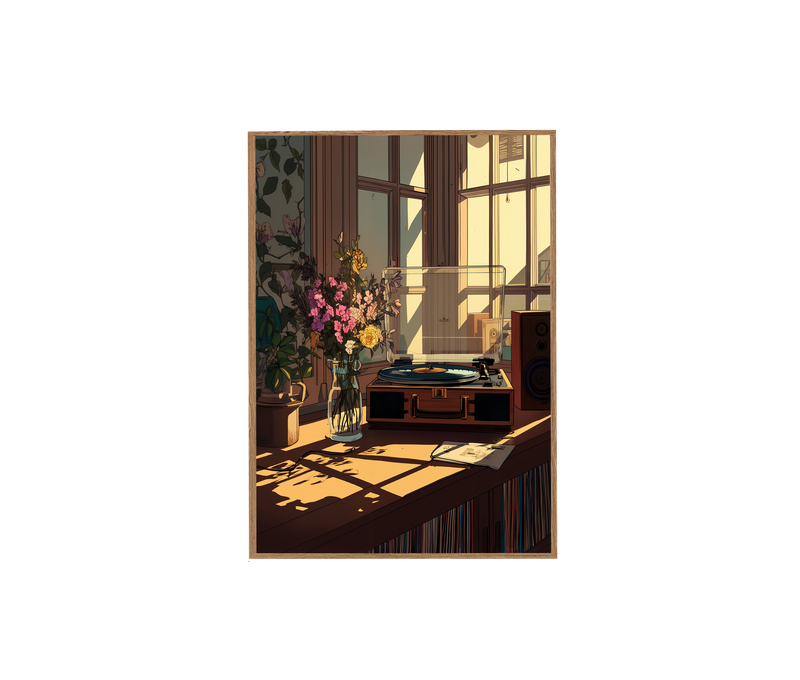 Daikanyama Tokyo Sunlit Window Vinyl Wall Art Print