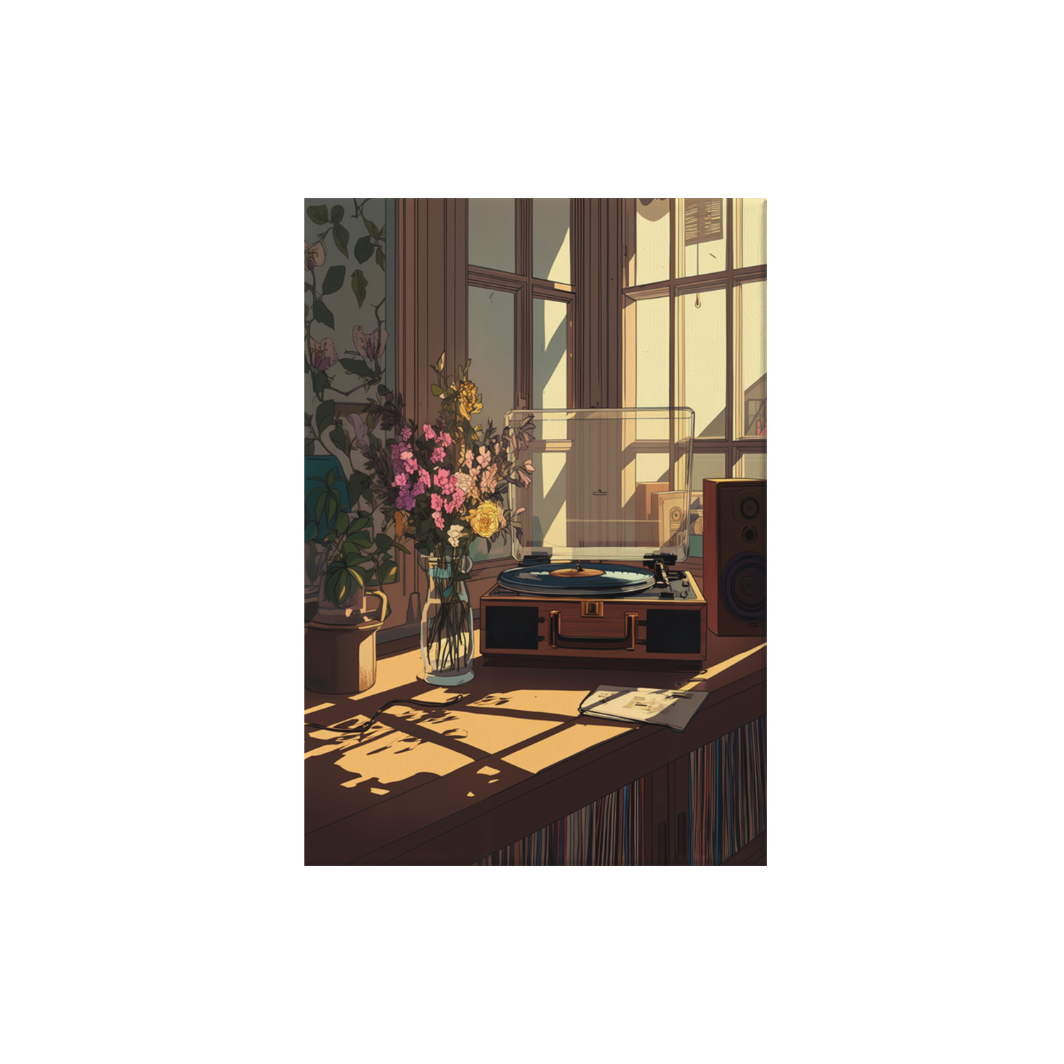 Daikanyama Tokyo Sunlit Window Vinyl poster print preview by Seji Art
