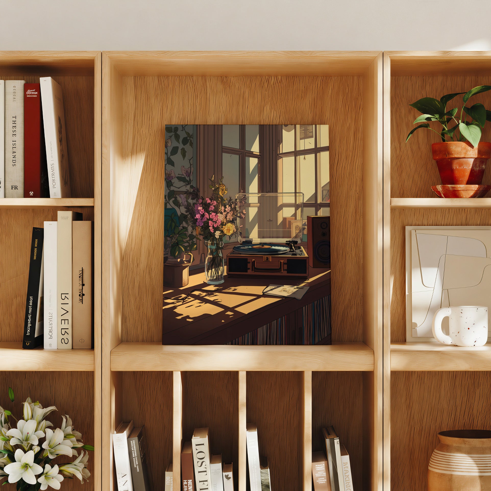 Daikanyama Tokyo Sunlit Window Vinyl travel art print product preview by Seji Art