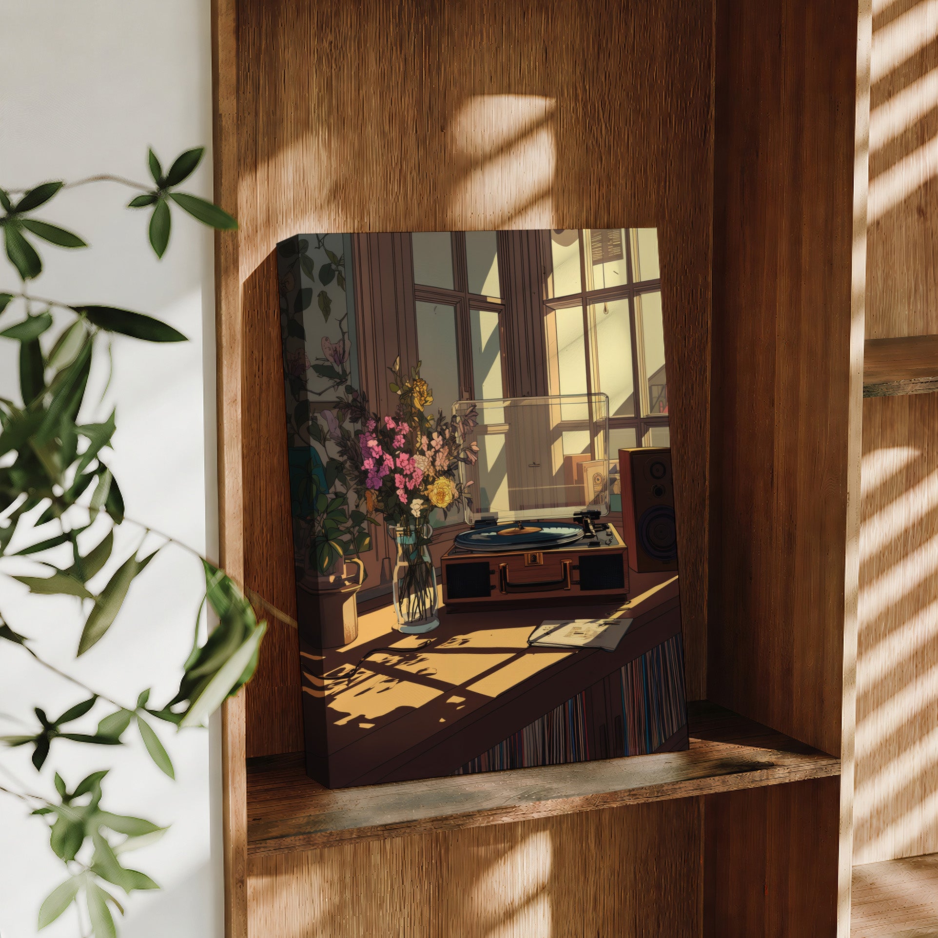 Daikanyama Tokyo Sunlit Window Vinyl large format wall art preview by Seji Art