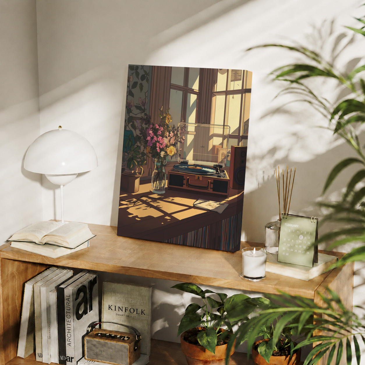Daikanyama Tokyo Sunlit Window Vinyl gallery wall decor mockup by Seji Art