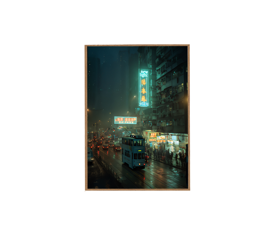 Lockhart Road Wan Chai Hong Kong wall art print by Seji Art