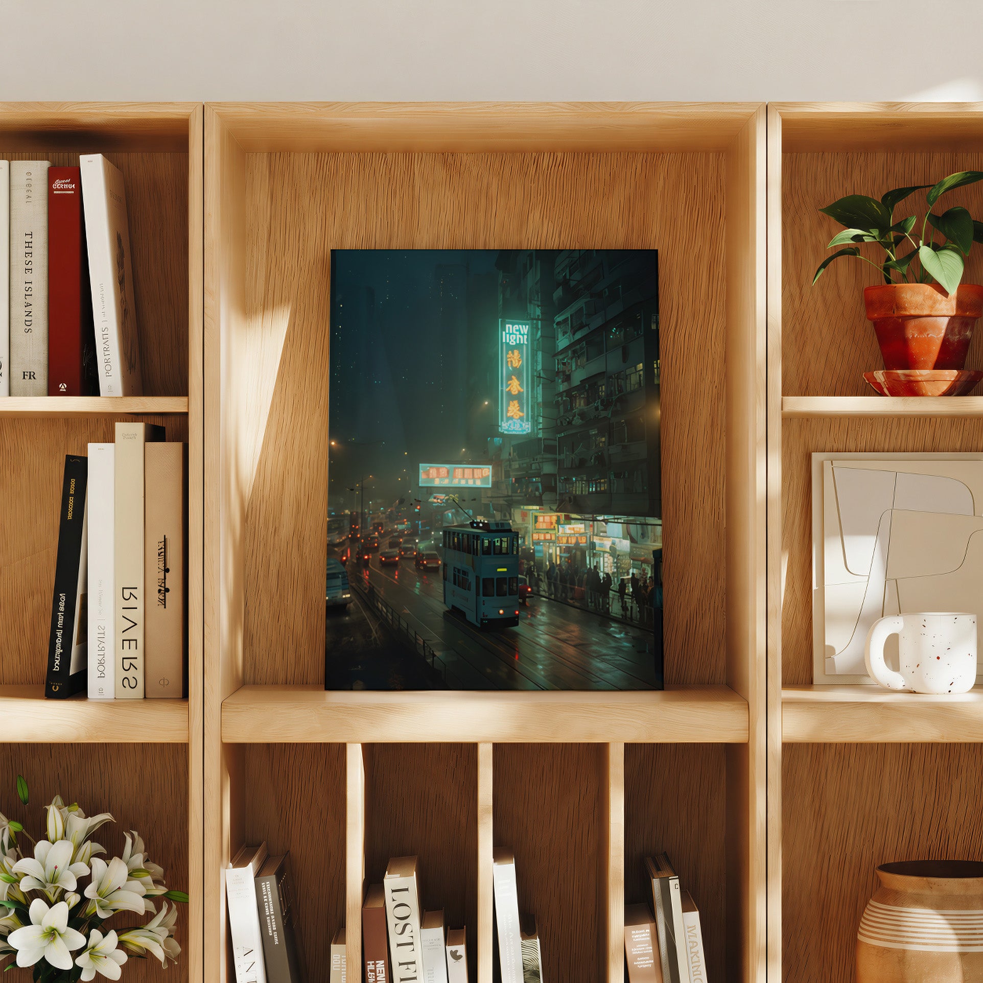 Lockhart Road Wan Chai Hong Kong travel art print product preview by Seji Art