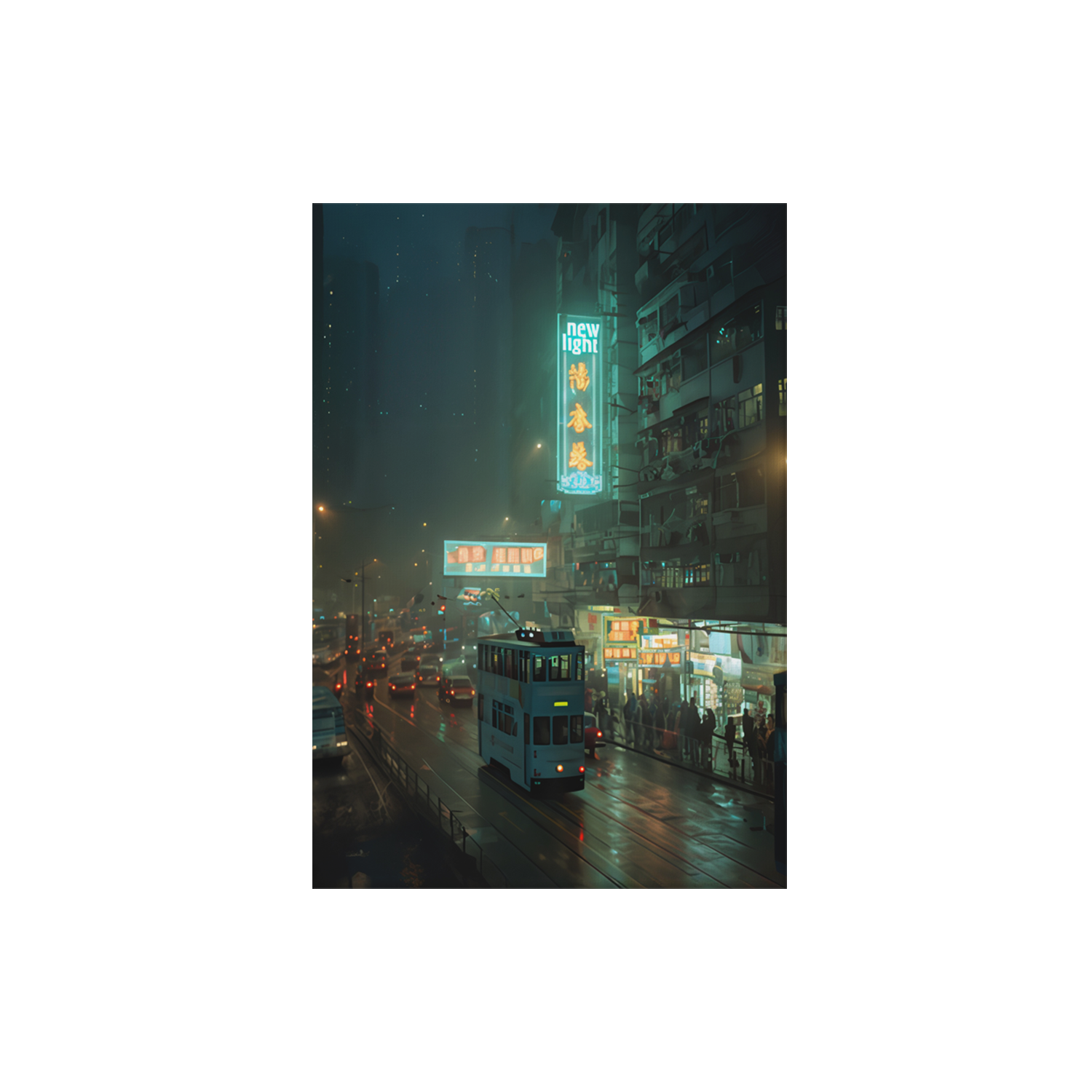 Lockhart Road Wan Chai Hong Kong poster print preview by Seji Art