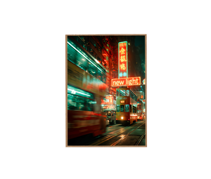 Stanley Hong Kong Coastal Tram Mountain Wall Art Print