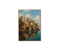 Samarkand Uzbekistan Citadel Reflection Wall Art Print poster original preview