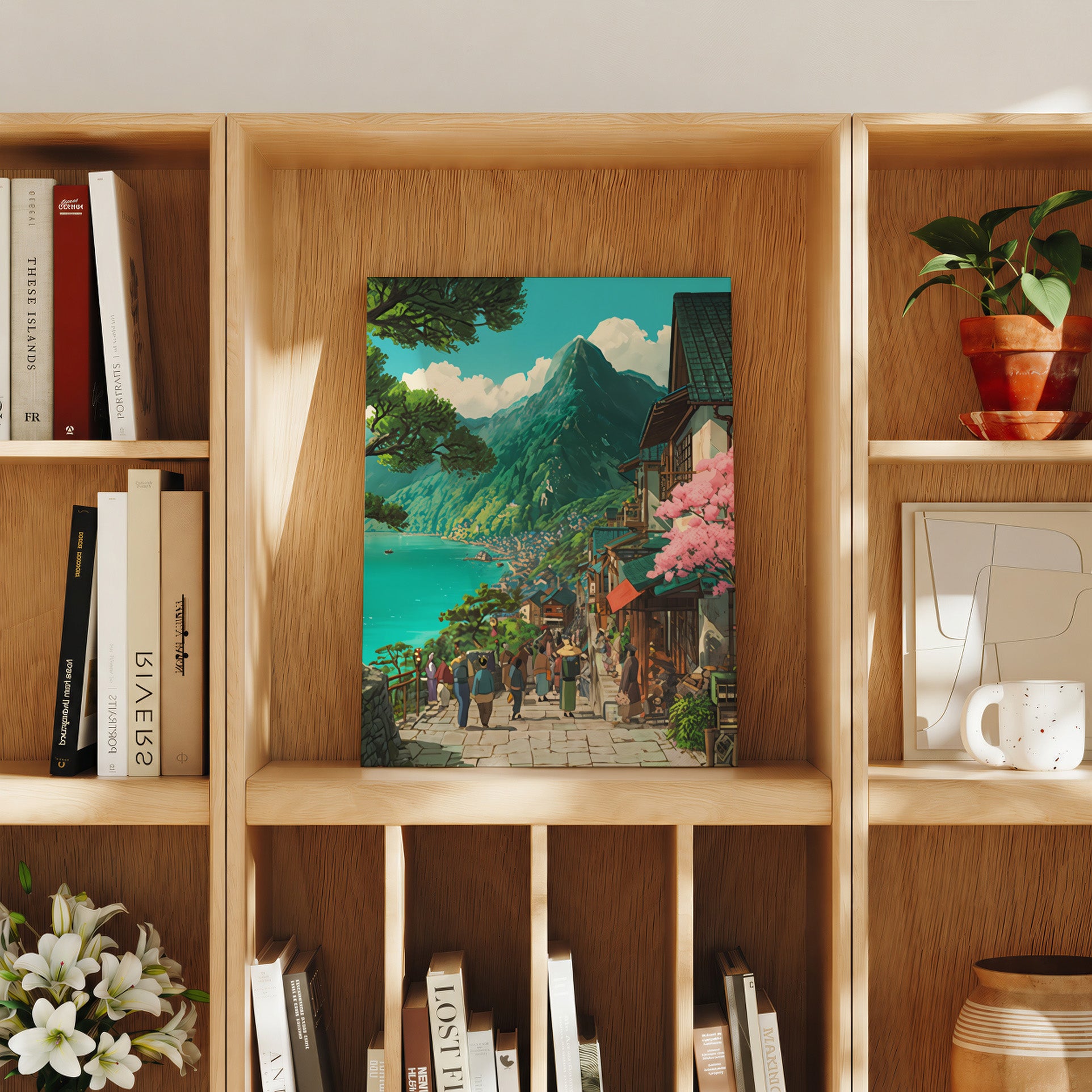 Lijiang Yunnan Cherry Blossom Village gallery wall decor mockup by Seji Art