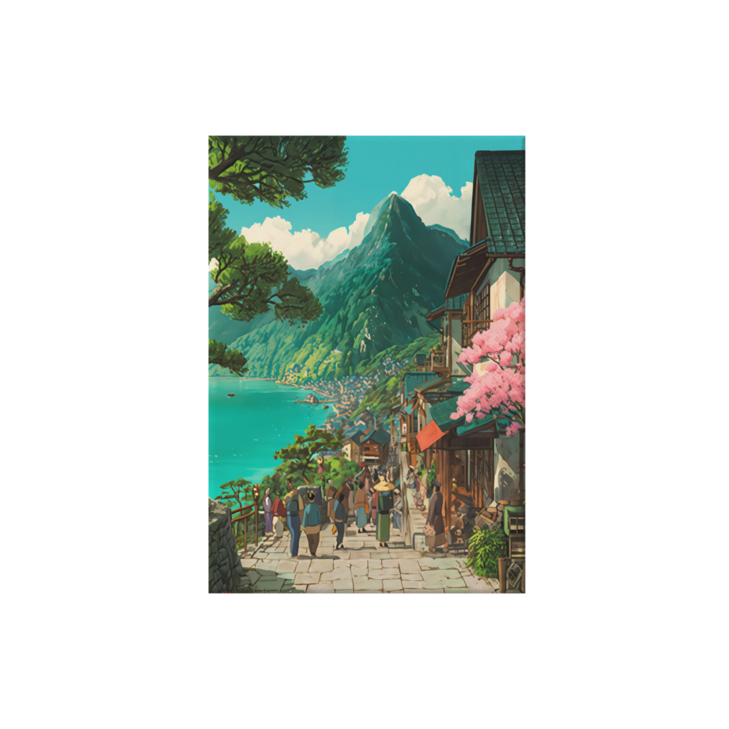 Lijiang Yunnan Cherry Blossom Village poster print preview by Seji Art