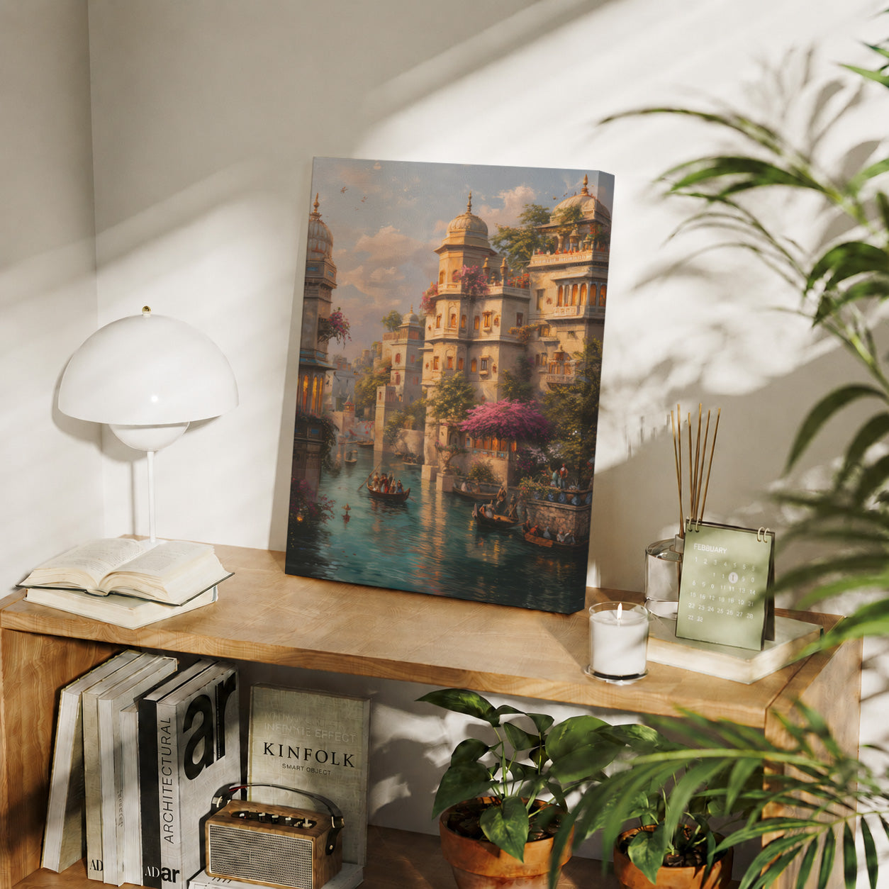 Lucknow Palace Riverboat Cityscape gallery wall decor mockup by Seji Art