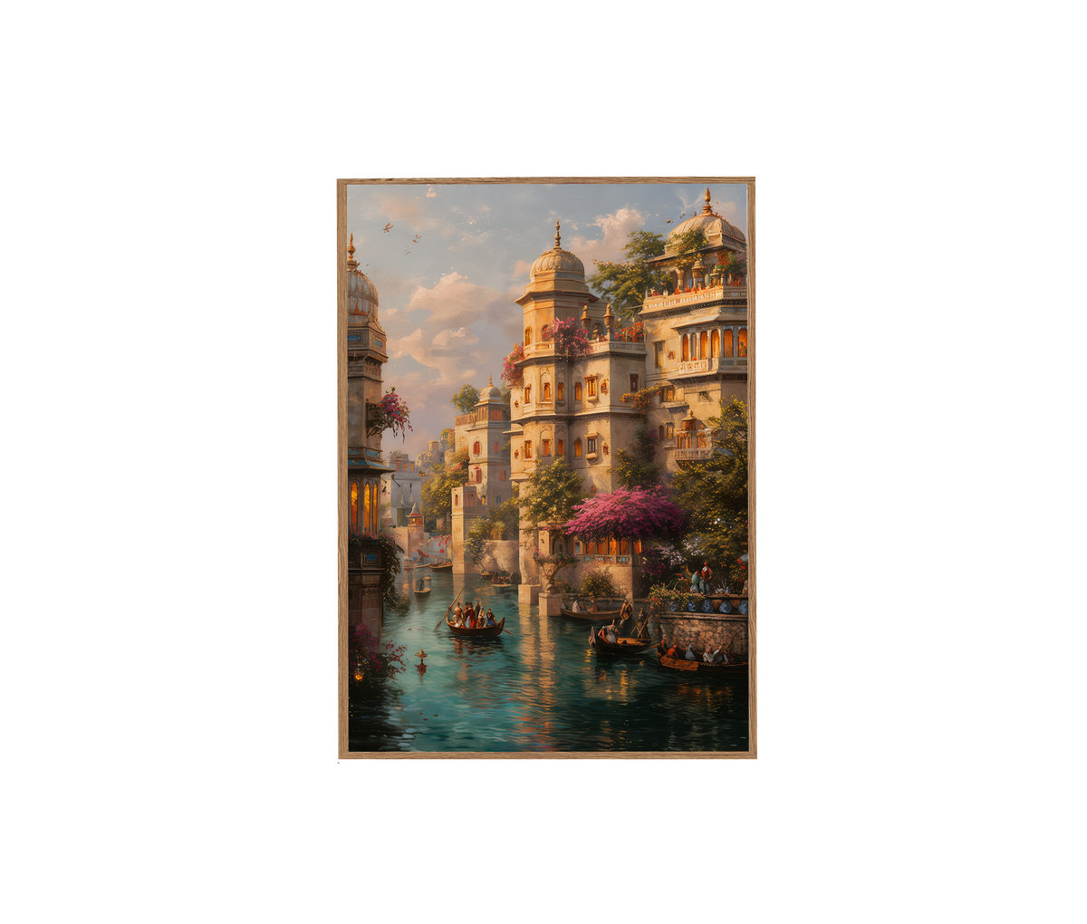 Lucknow Palace Riverboat Cityscape Wall Art Print poster original preview
