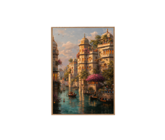 Lucknow Palace Riverboat Cityscape Wall Art Print poster original preview