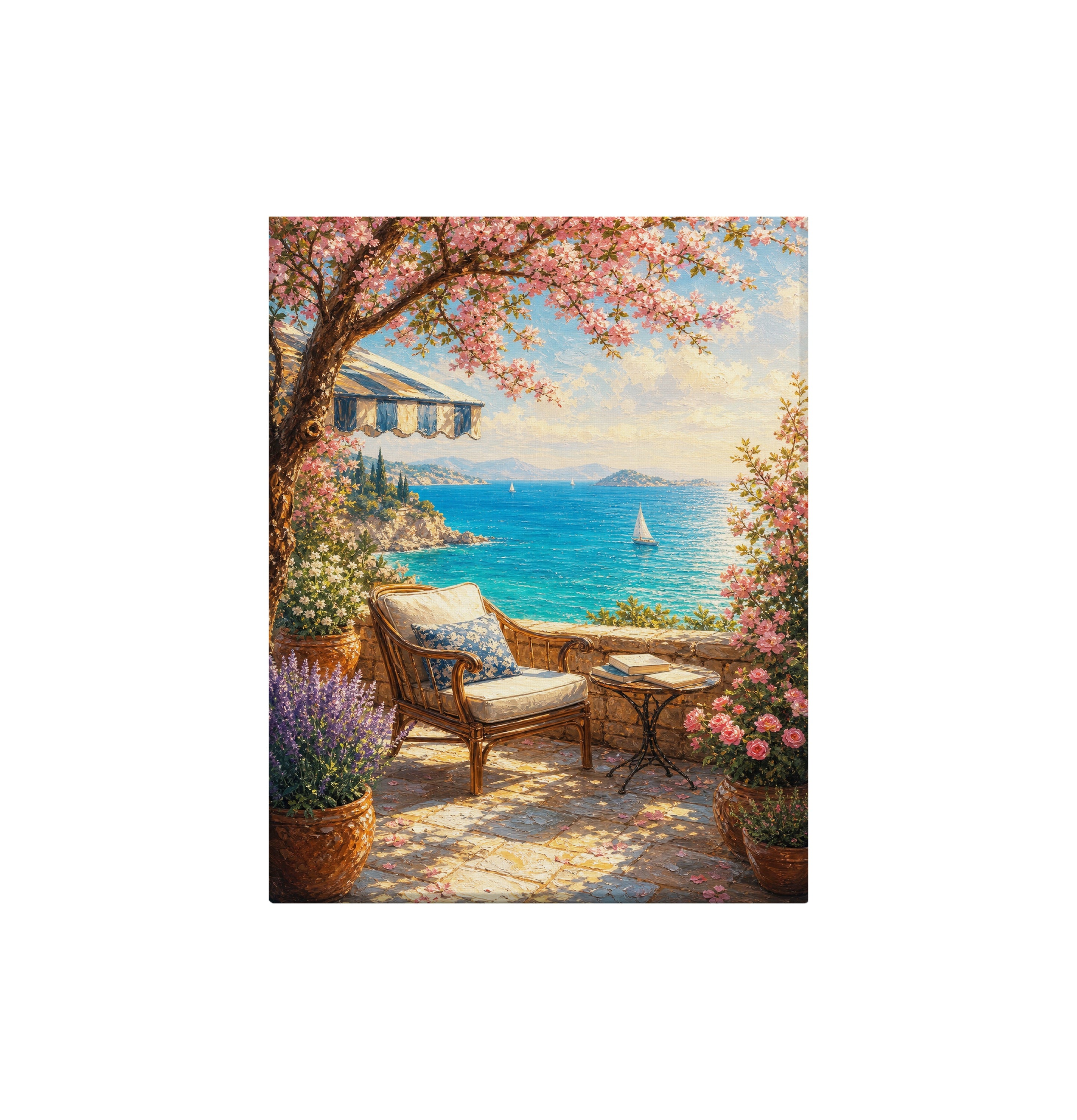 Capri Sea View Terrace canvas wall art preview by Seji Art