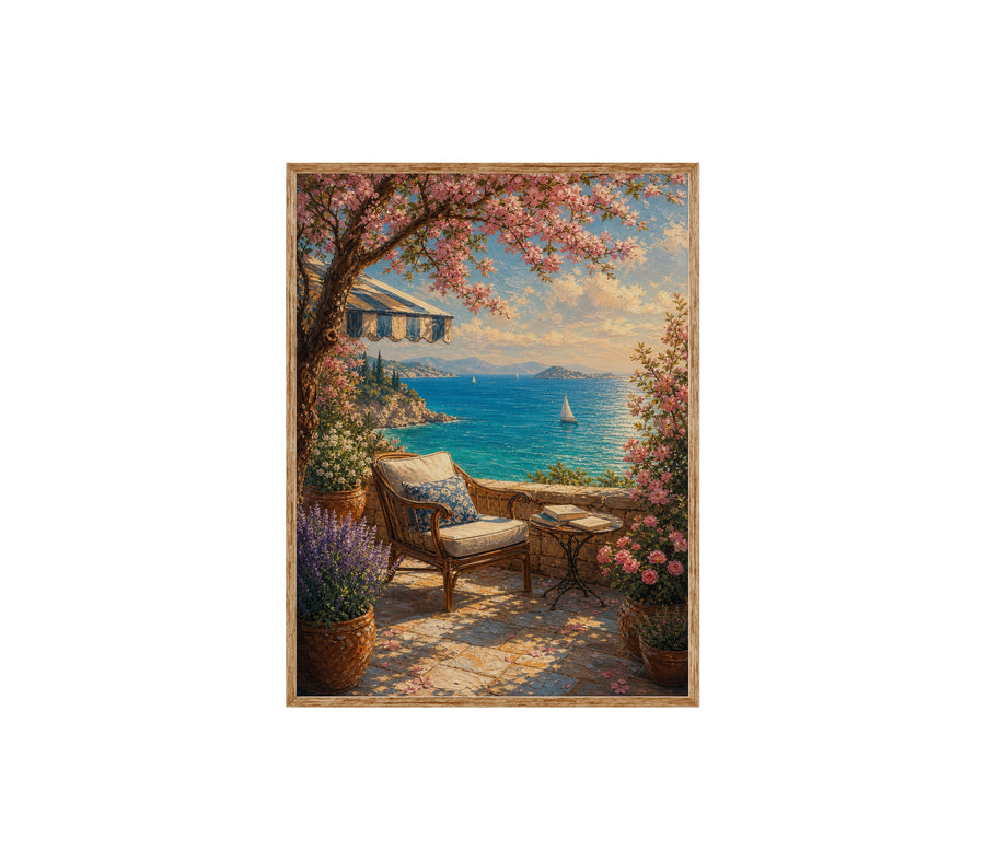 Capri Sea View Terrace poster print preview by Seji Art