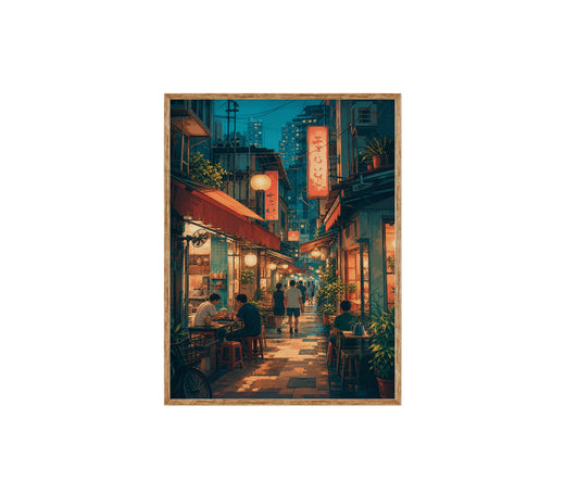 Hong Kong Lantern Shop Alley Wall Art Print