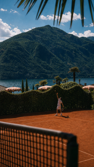 Lake Como Court Level Serve Wall Art Print